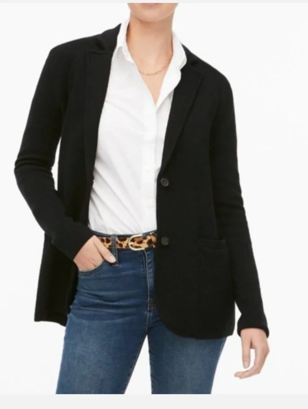 J. Crew Black Knit Blazer